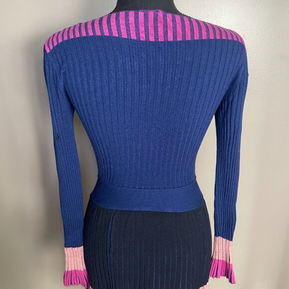 PINKO "Francese" Colorblock Mini Dress - Picture 6 of 9